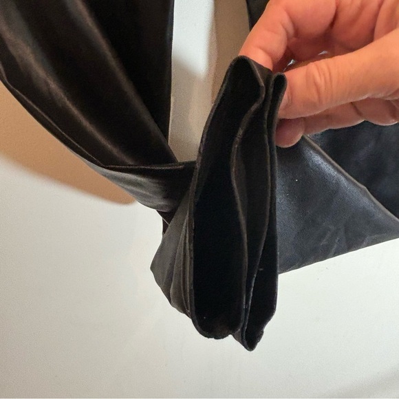 KNIX Sz XL High Rise Contour Waist Faux Leather Smoothing Ankle Length Leggings - Picture 6 of 8